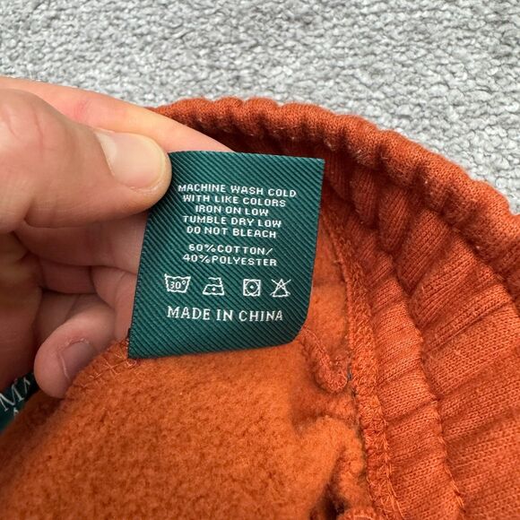 Maison Article Shoe Palace Jogger Sweatpants Men Medium Rust Orange Fleece 32x26 - Picture 11 of 16